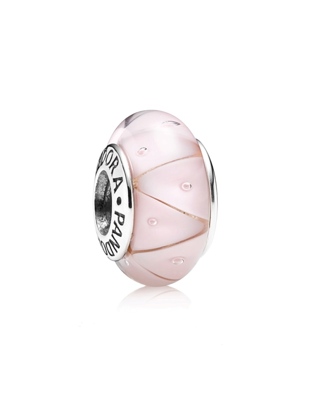 Pandora Looking Glass Pink Murano Glass Bead Charm